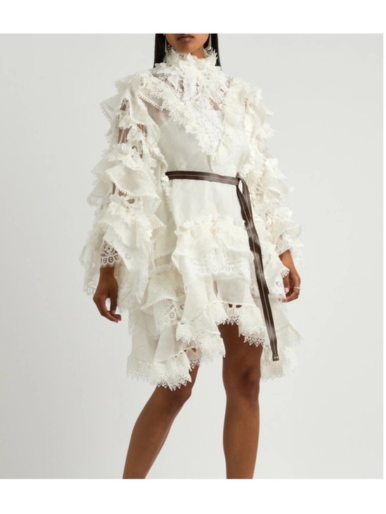 Zimmermann Dresses & Skirts - ❗️SOLD❗️New Zimmermann Crush Heart Trim Long Sleeve Minidress Size Medium